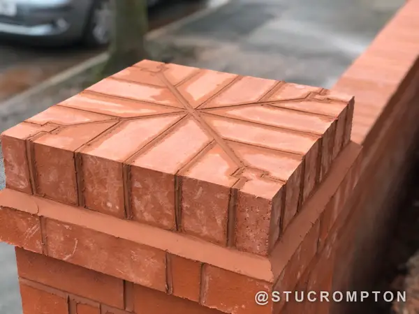 Star pier cap on site