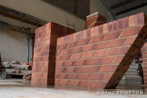 Raking brickwork in the workshop