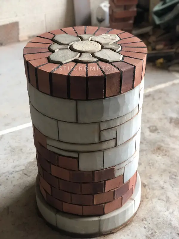 Brick and stone column